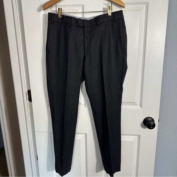 Hiltl Perfetto men's wool blend dress pants, Eur. size 48 (approx 32 US), gray - Picture 1 of 12